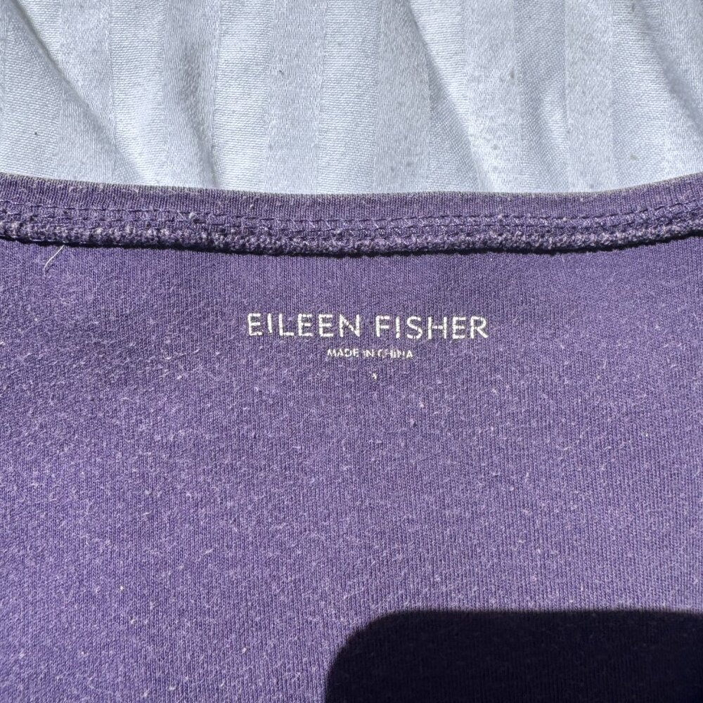 Purple Eileen Fisher Organic cotton half sleeve shirt - Picture 2 of 2